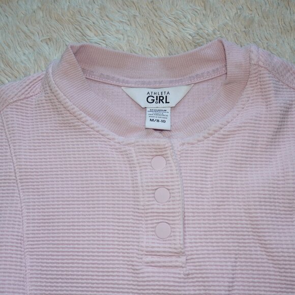 Girls Size Medium (8/10) Athleta Girl Settle In Waffle Sweatshirt - Daisy Purple - Picture 9 of 10
